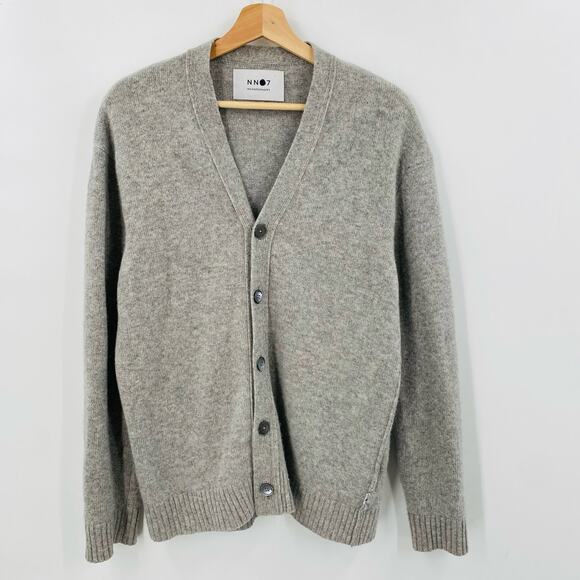 NN07 Bjorn 6333 Wool Cardigan light gray - Picture 3 of 11